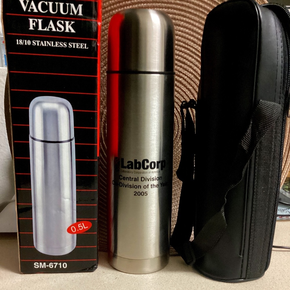 Vacuum Flask Stainless Steel Carrying Case Black